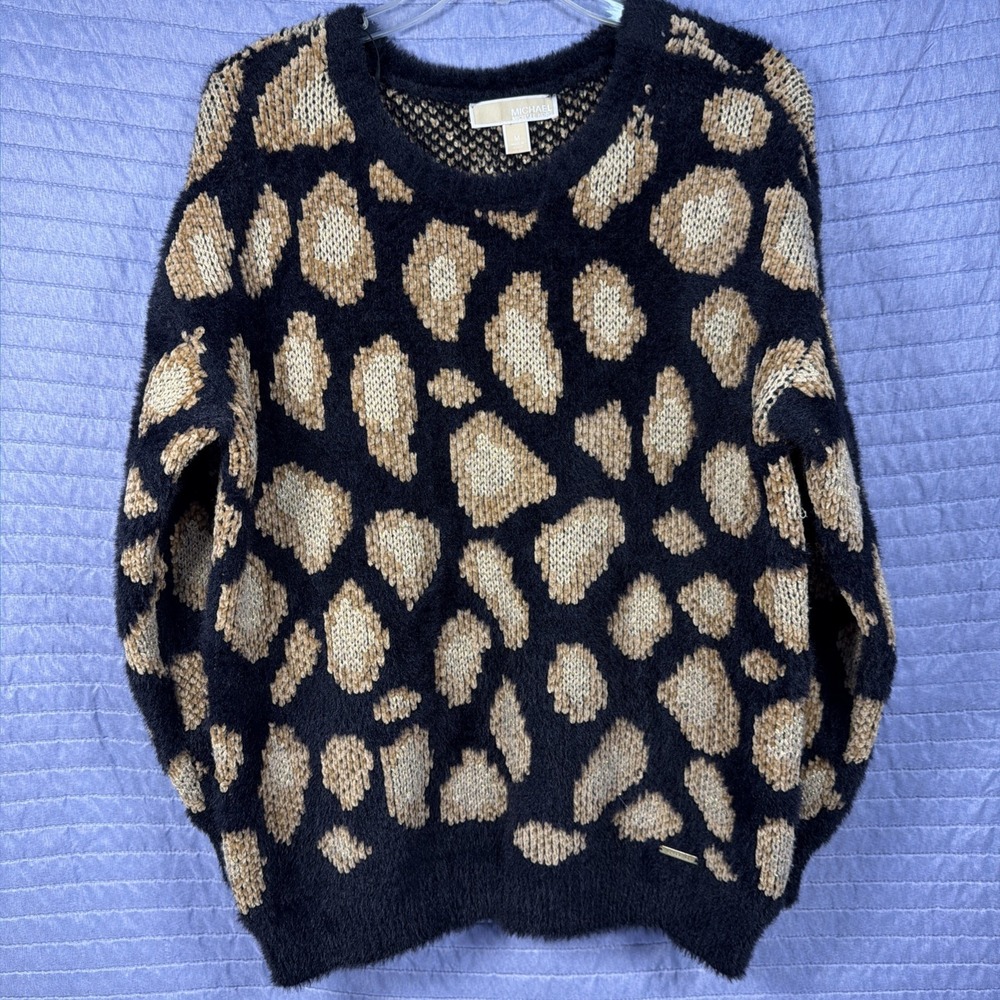 Michael Kors Medium Leopard Long Sleeve Sweater